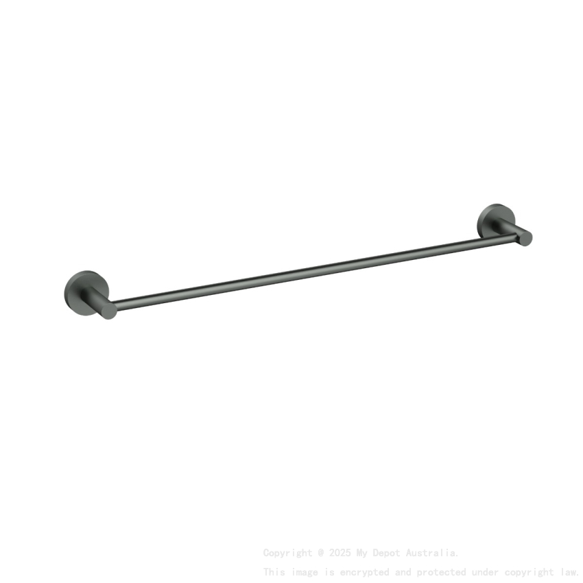 600mm Otus Slimline Single Towel Rail Gun Metal