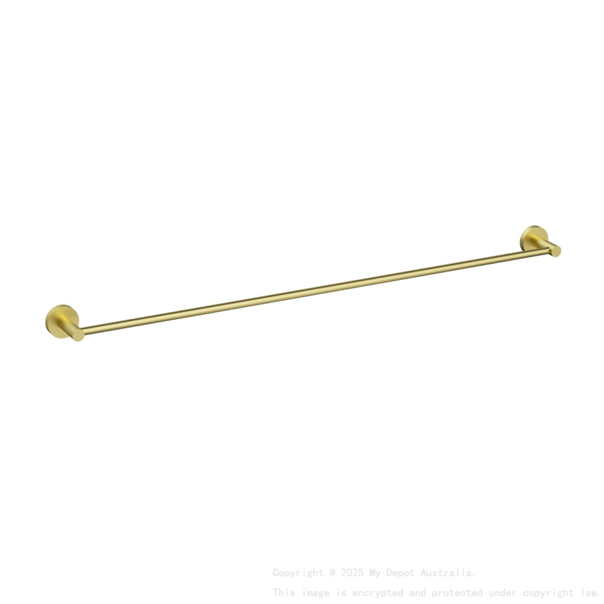 900mm Otus Slimline Single Towel Rail Brushed Gold