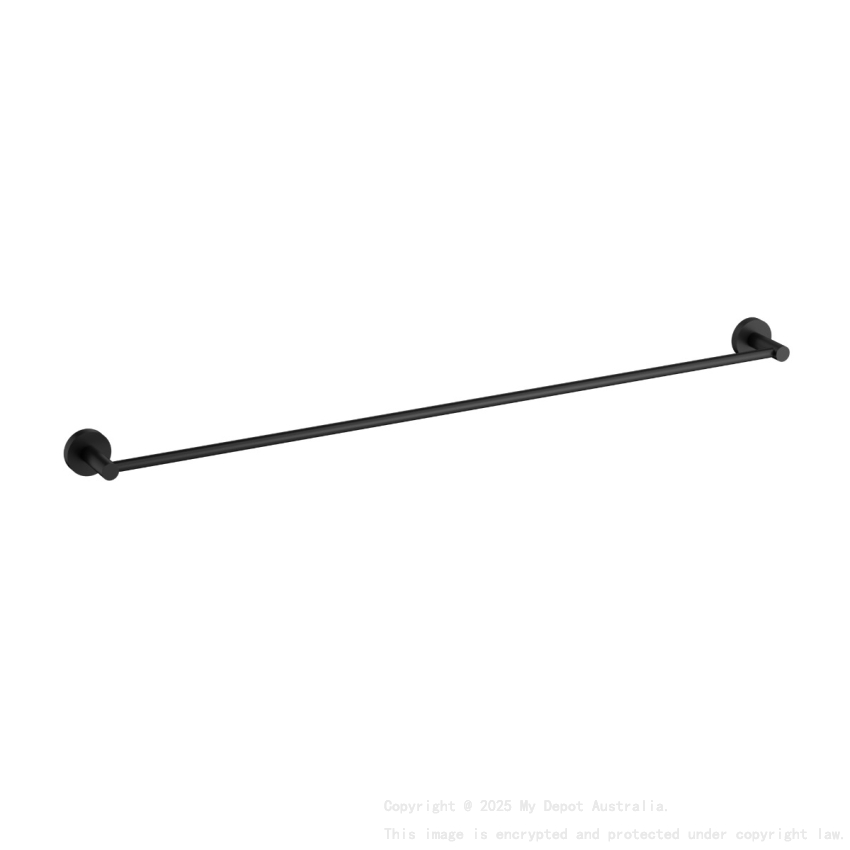 900mm Otus Slimline Single Towel Rail Matt Black