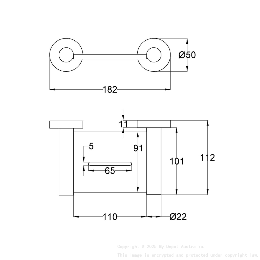Otus Slimline Soap Holder Matt Black