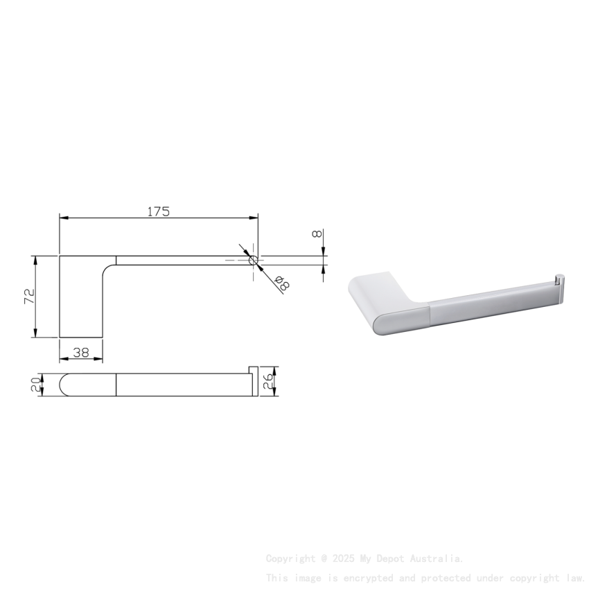 Cora Toilet Roll Holder Chrome