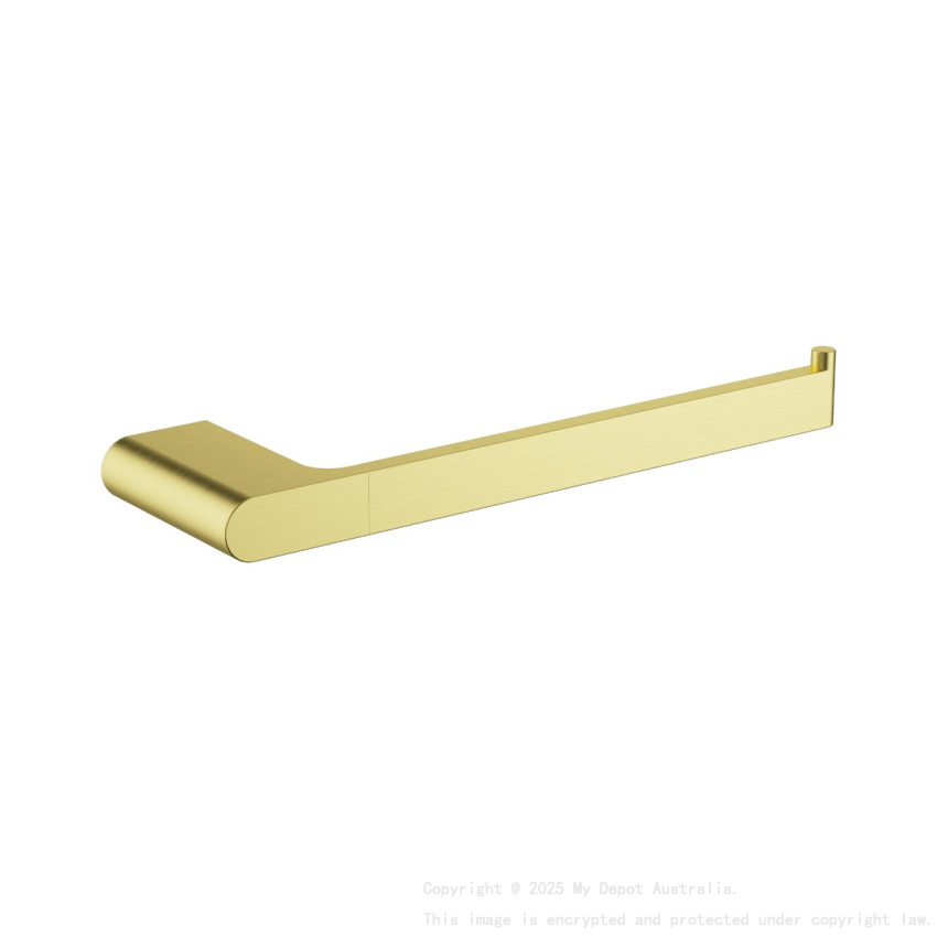 Cora Round Cornered Rectangle Towel Bar Brushed Gold