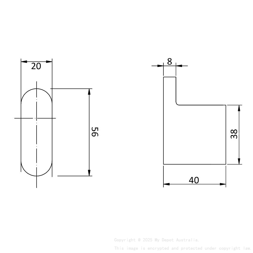 Cora Round Cornered Rectangle Robe Hook Brushed Nickel