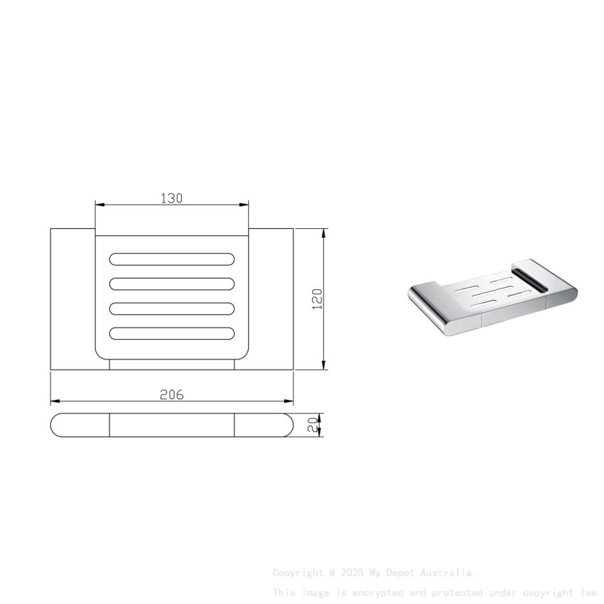 Cora Soap Holder Chrome