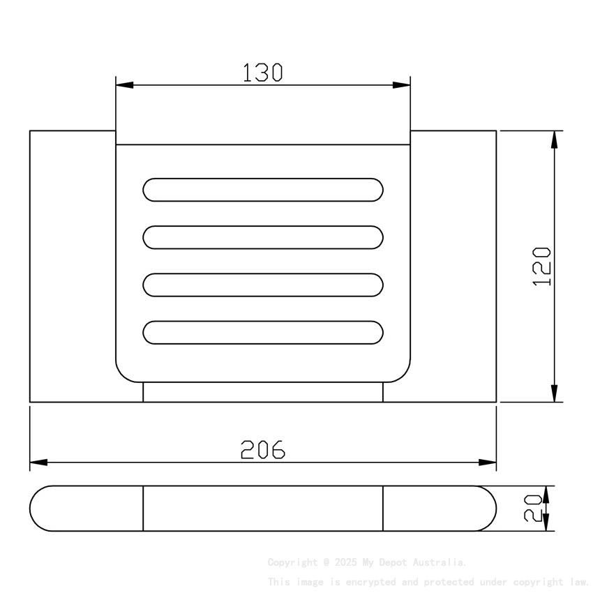 Cora Round Cornered Rectangle Soap Holder Brushed Nickel