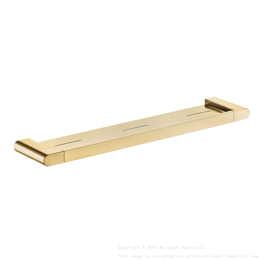 Flores Cosmetic Shelf Brushed Gold