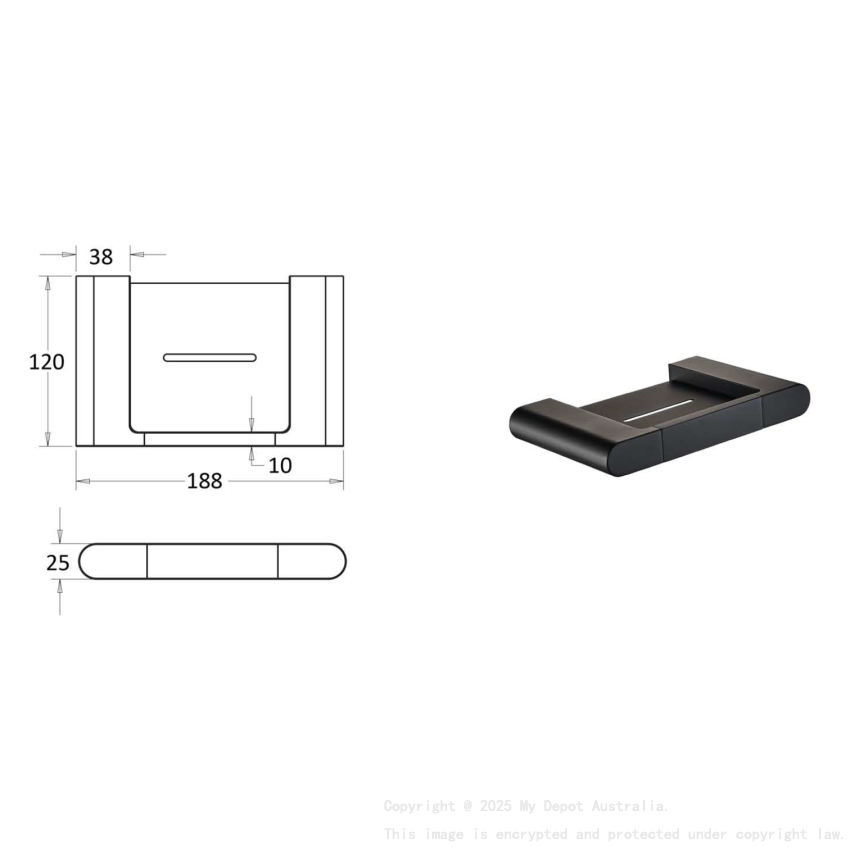 Flores Soap Holder Gunmetal