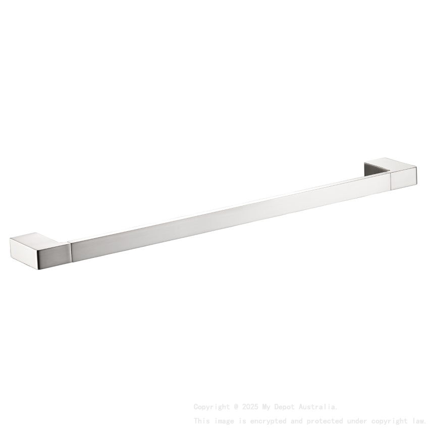 Ceram Single Towel Rail 800 mm Brushed Nickel