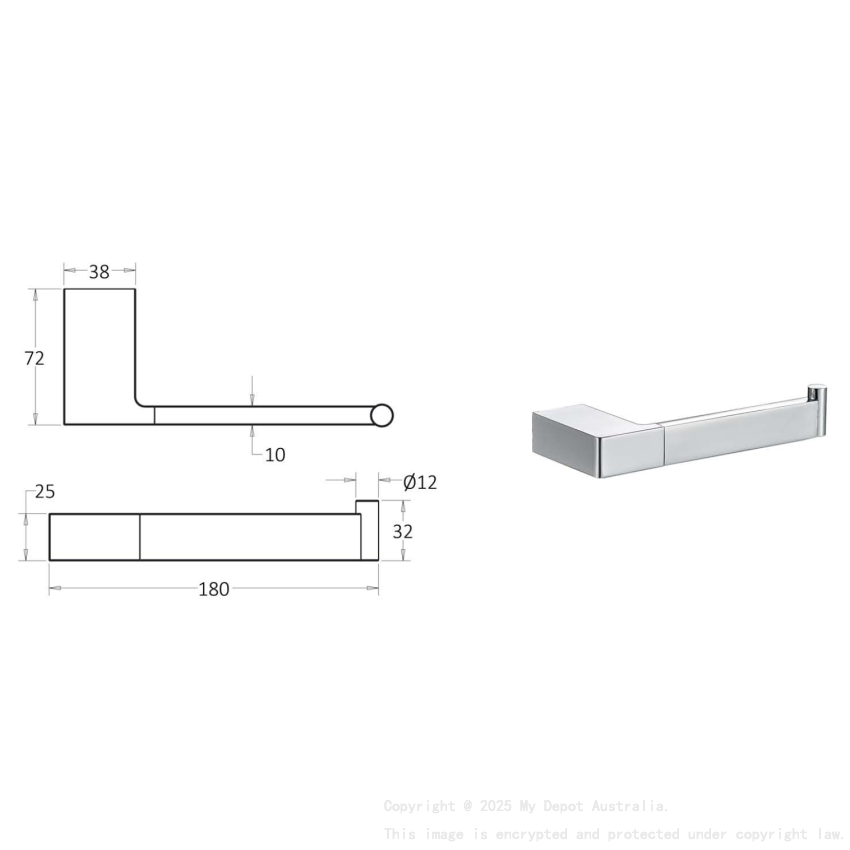 Ceram Toilet Roll Holder Chrome