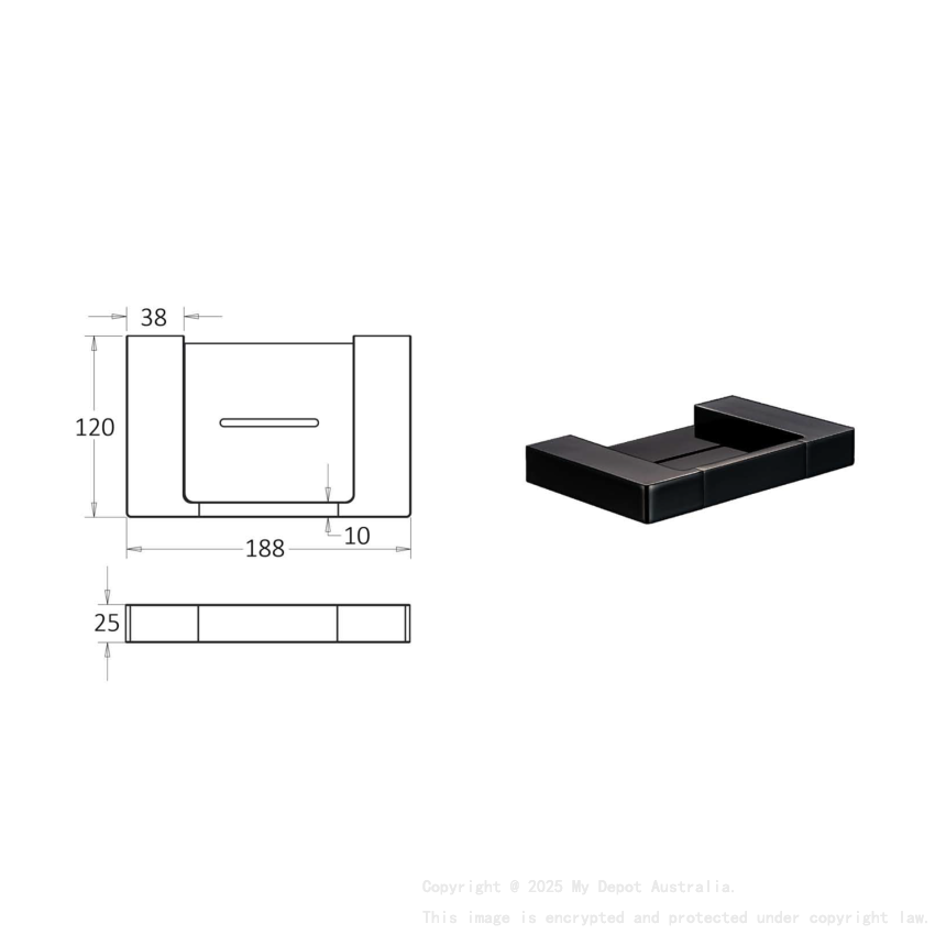 Ceram Soap Holder Matt Black