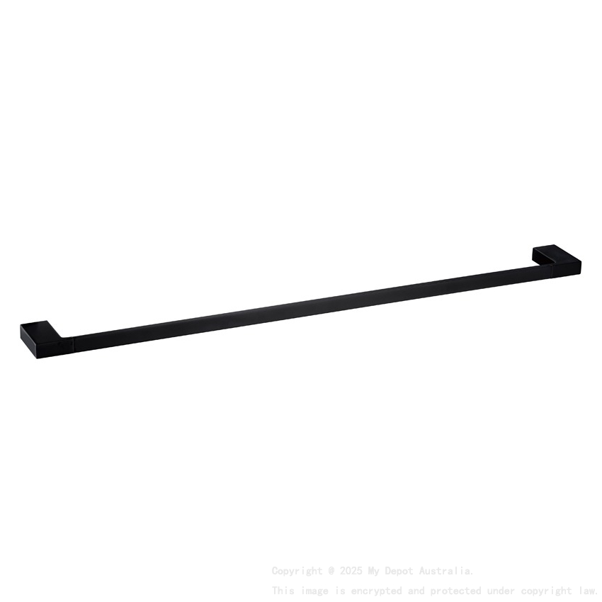 Eden Single Towel Rail 800 mm Matt Black