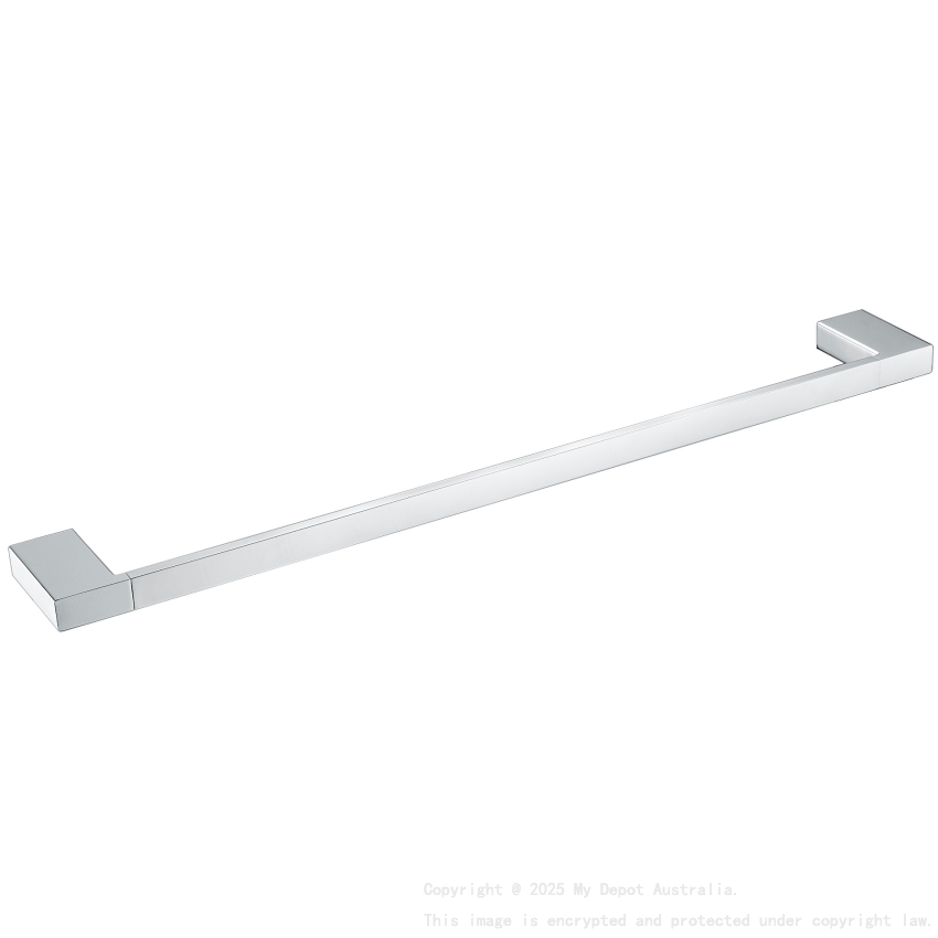 Eden Single Towel Rail 800 mm Chrome