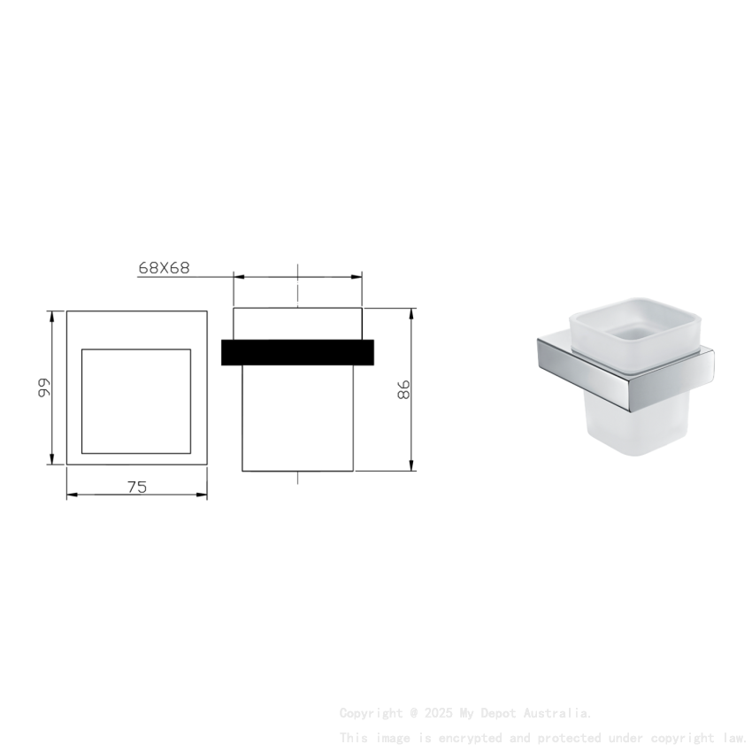 Eden Tumbler Holder Chrome
