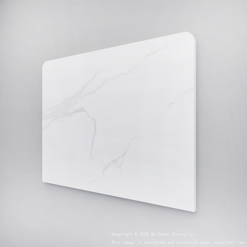 600mm White Marble Look Sintered Stone Top Benchtop