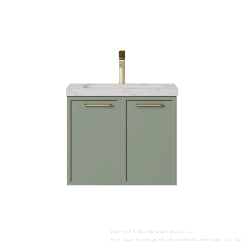 590*455*470mm Kingsley Federation Olive Green Wall Hung PVC Cabinet 