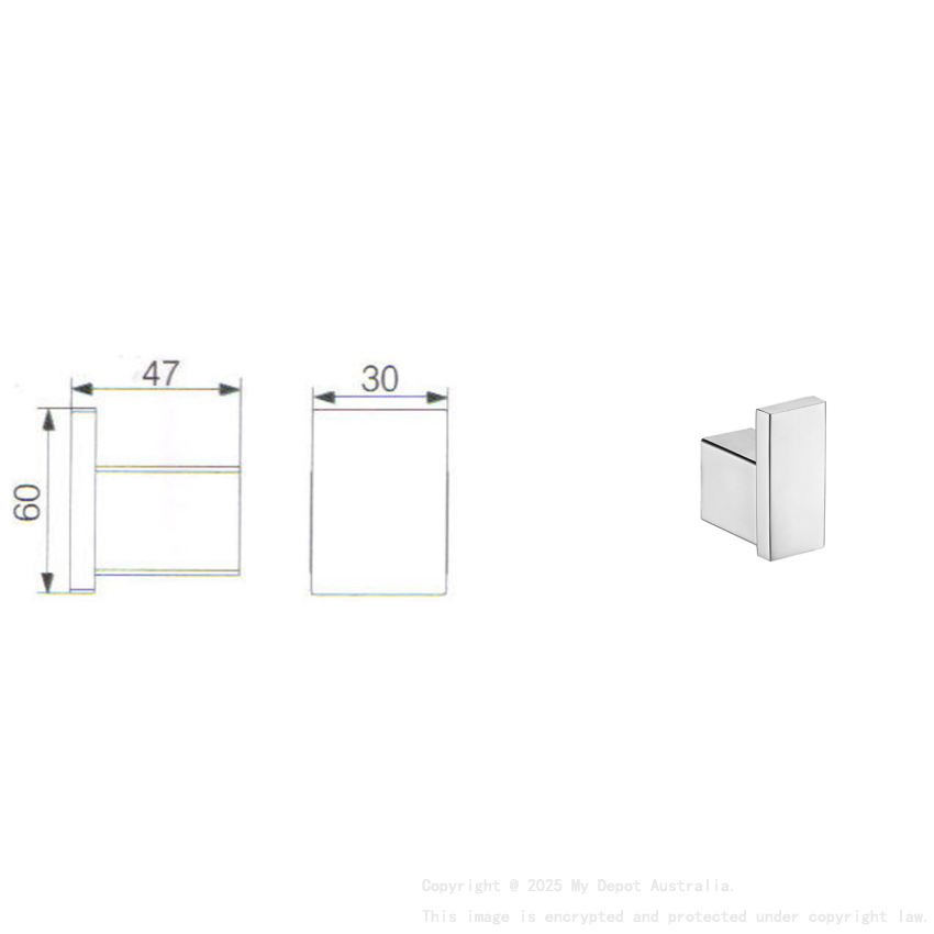 Rosa Robe Hook Mirror Polish