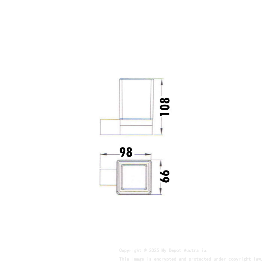 Rosa Tumbler Holder Matt Black