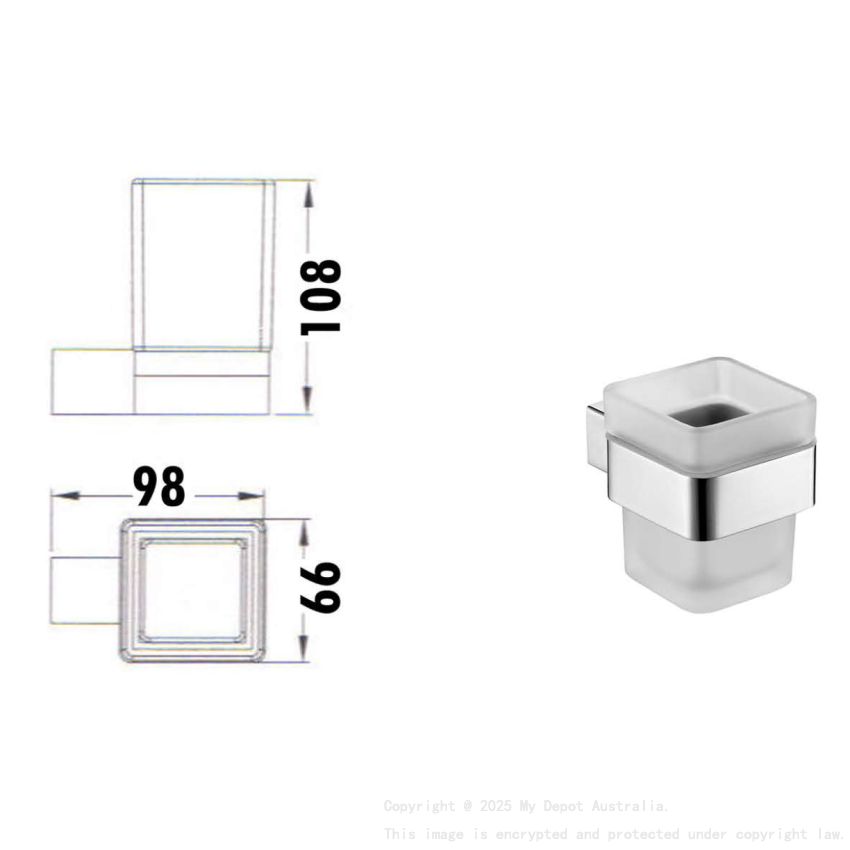 Rosa Tumbler Holder Mirror Polish