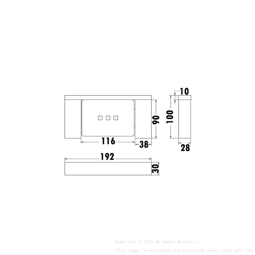 Rosa Metal Soap Holder Matt Black