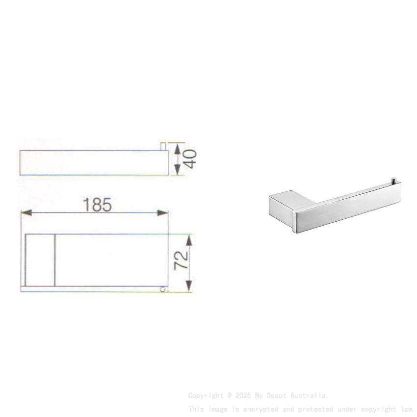 Rosa Paper Holder Mirror Polish