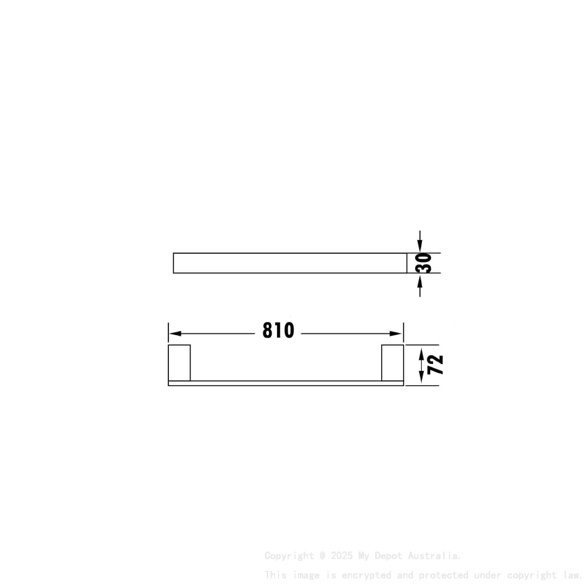 Rosa Towel Rail 810 mm Mirror Polish