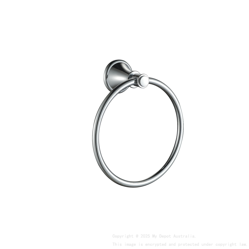 Clasico Towel Ring in Brushed Nickel