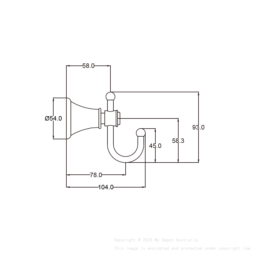 Clasico Robe Hook in Brushed Gold