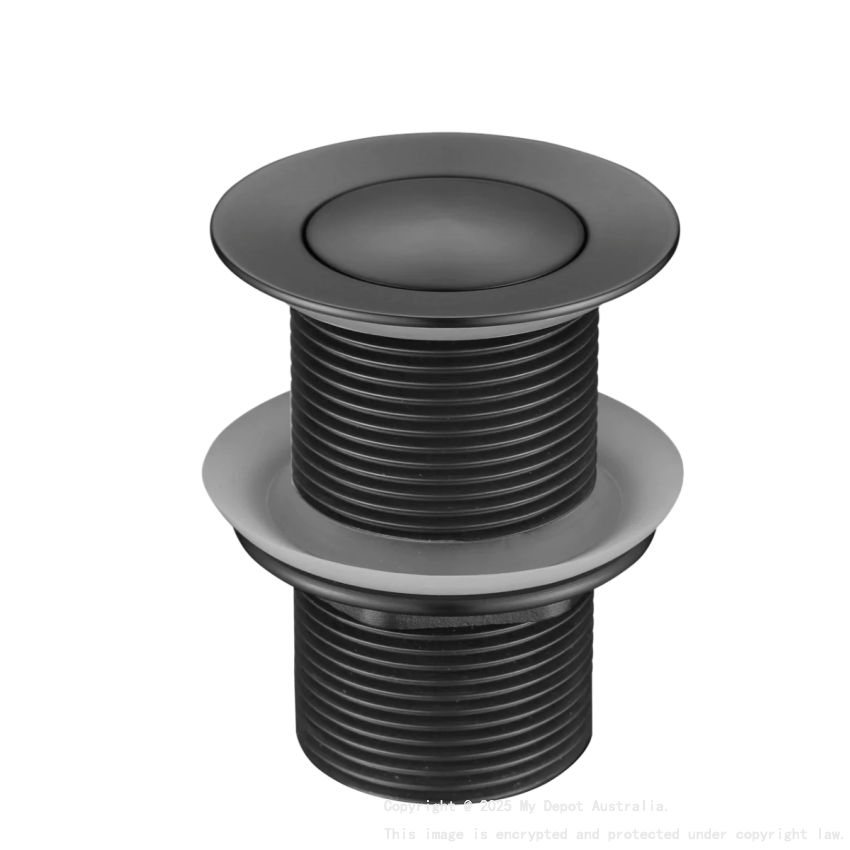 Gunmetal Grey Solid Brass 32mm Bathroom Basin Sink Pop Up Waste Non Overflow