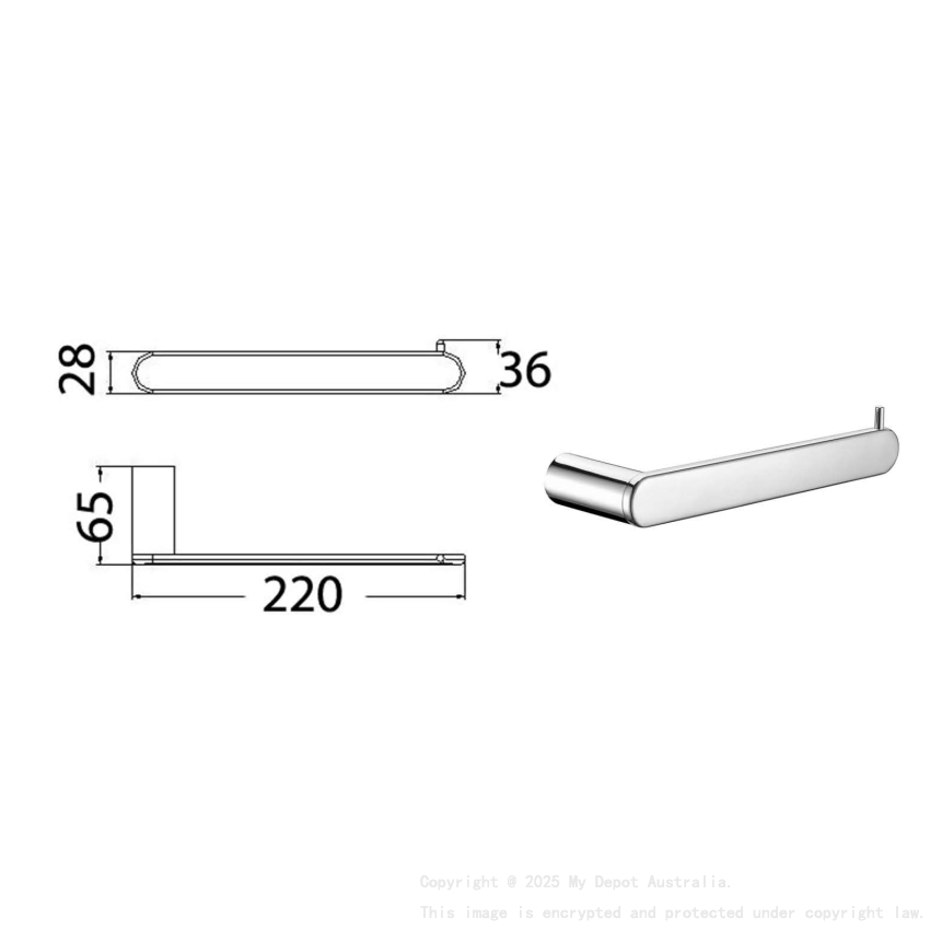 Dove Towel Bar Chrome