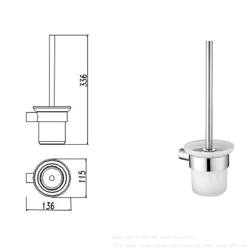 Dove Toilet Brush Chrome