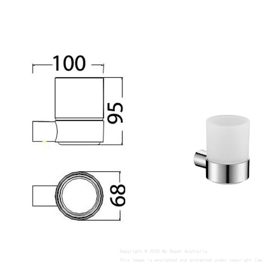 Dove Tumbler Holder Chrome