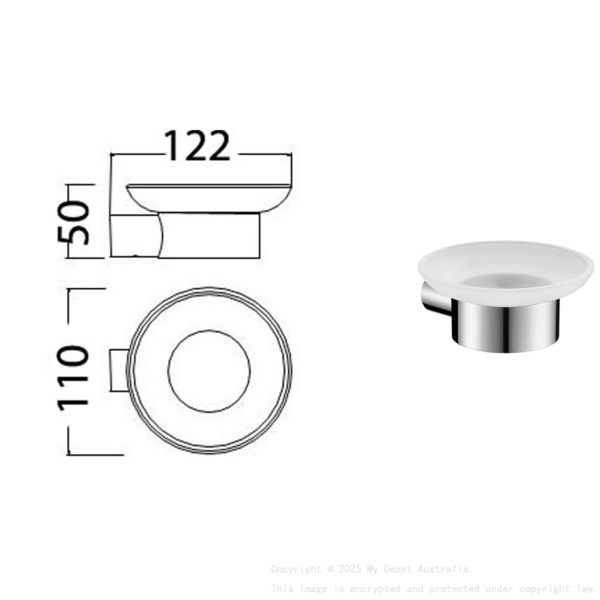 Dove Soap Dish Chrome
