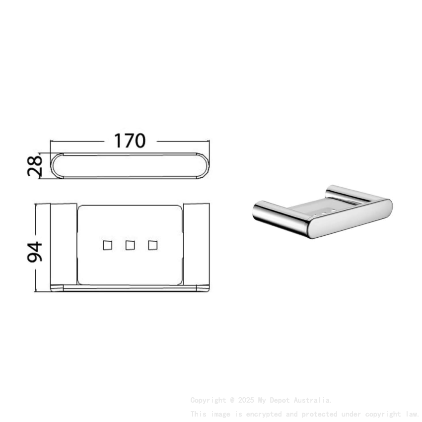 Dove Soap Basket Chrome