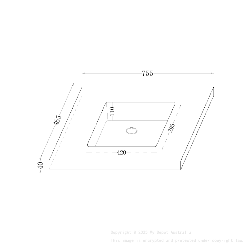 750x460x190mm Carrara White Sintered Stone Seamlessjoined With Fine Ceramic Basin Single Bowl No Tap Hole