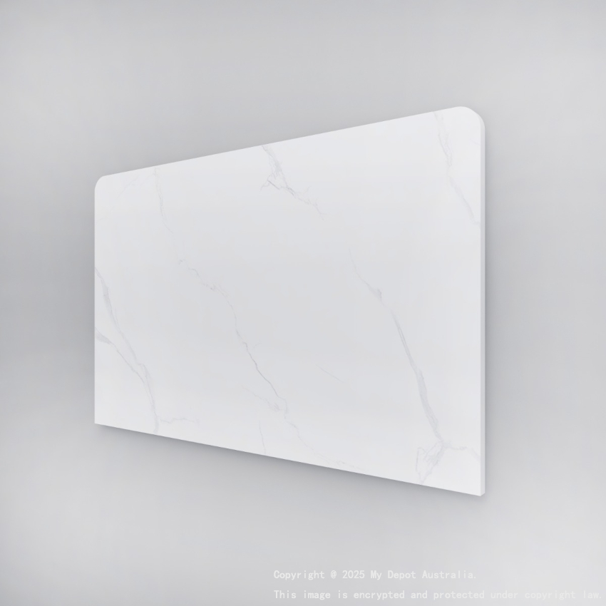 750mm White Marble Look Sintered Stone Top Benchtop