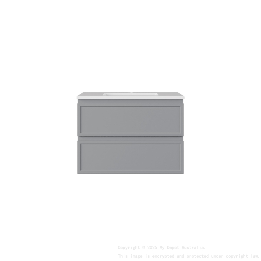 740*455*500mm Matte Grey New Hamilton Federation Slim Wall Hung Cabinet