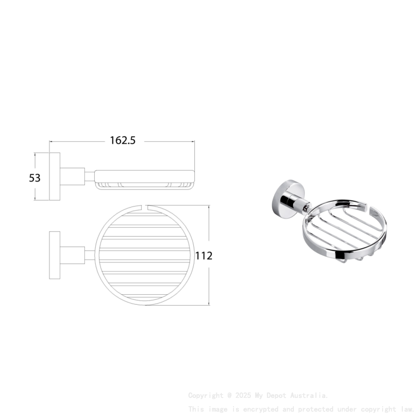 Otus Wire Soap Basket Chrome