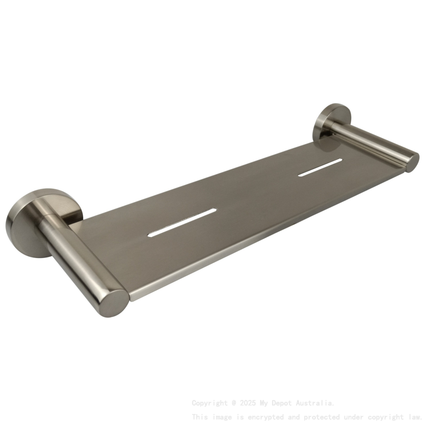 Otus Round Metal Shelf Brushed Nickel