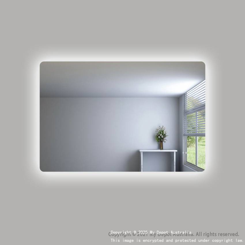 1200mm Curved Rim Rectangle 3 Color Backlit Bathroom LED Mirror(Touchless Sensor Switch)