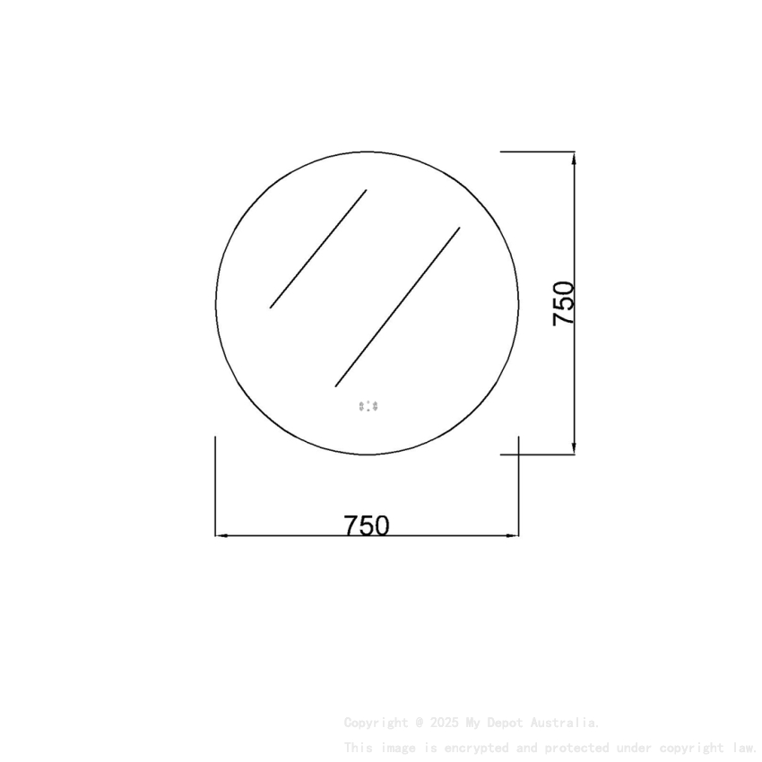 750mm Round 3 Color Backlit Bathroom LED Mirror(Touchless Sensor Switch)