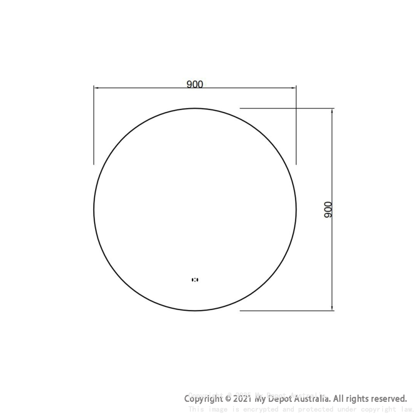 900mm Round 3 Color Backlit Bathroom LED Mirror(Touchless Sensor Switch)
