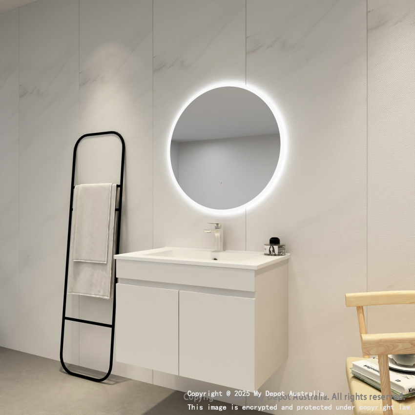 700mm Round 3 Color Frontlit Bathroom LED Mirror(Touchless Sensor Switch)