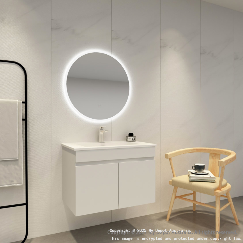 700mm Round 3 Color Frontlit Bathroom LED Mirror(Touchless Sensor Switch)