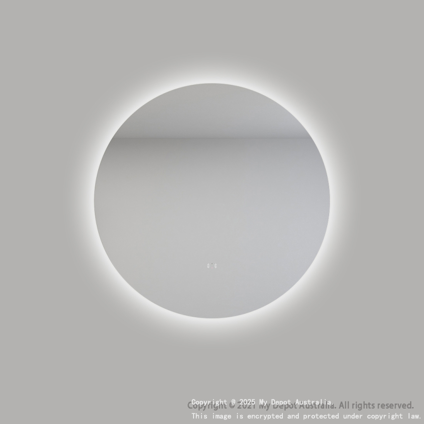 Certified Refurbished 700mm Round 3 Color Backlit Bathroom LED Mirror