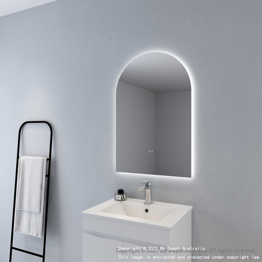 Certified Refurbished 600x900mm Alice Arch 3 Color Backlit LED Mirror Makeup Mirror