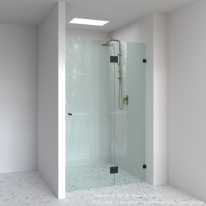 10mm Wall to Wall Frameless Shower Screens, 2 Panel, Pivot Door