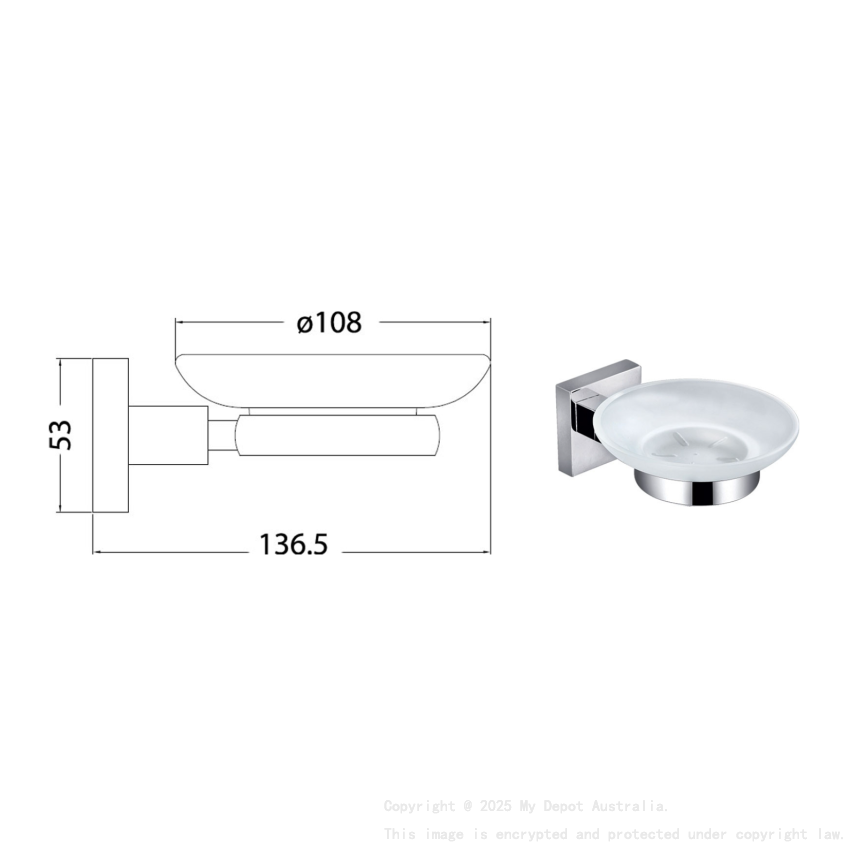 Sara Soap Dish Chrome