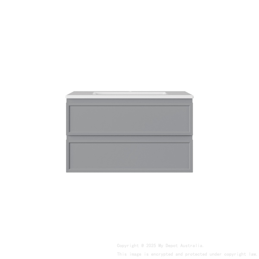 890*455*500mm Matte Grey New Hamilton Federation Slim Wall Hung Cabinet