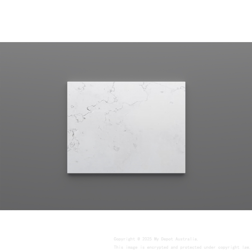 600mm Quartz Stone Top Gloss White Marble Look Silica-Free Caesarstone Benchtop