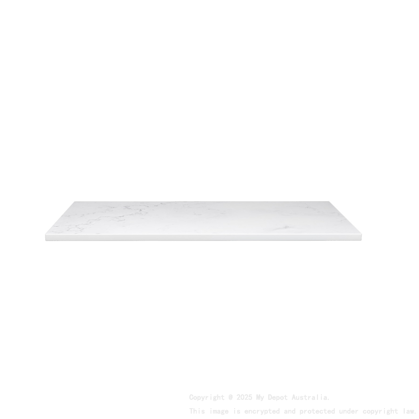 900mm Quartz Stone Top Gloss White Marble Look Silica-Free Caesarstone Benchtop
